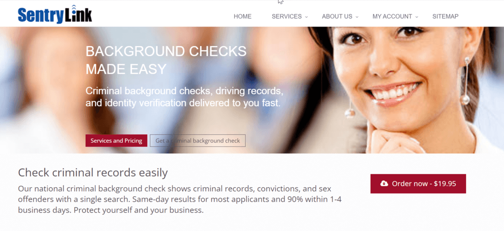 SentryLink website